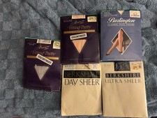 Lot of 5 Vintage 90s Pantyhose NOS Queen Size Hanes Fitting Pretty Berkshire