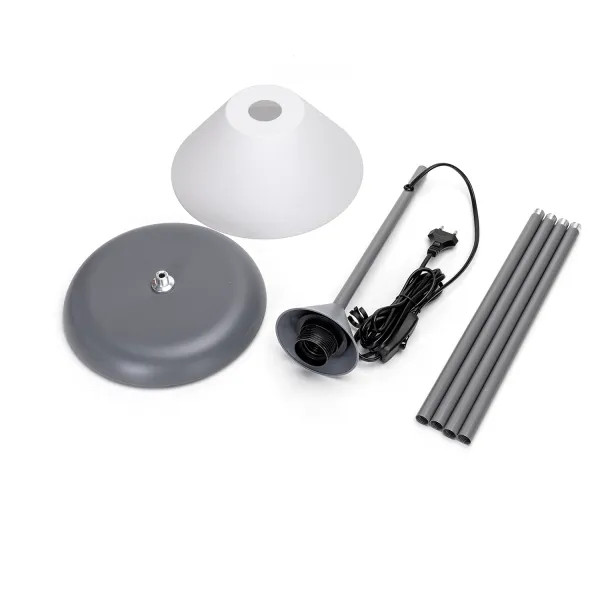 Aigostar Lampada da Terra E27 Piantana Moderna Interno Grigia Bianca H175cm foto 5