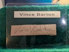 Vintage Baseball Autograph Vince Barton