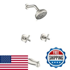 Difeini 2 Handle Shower Faucet Set Tub Spout Bathtub Shower Faucet Combo Set