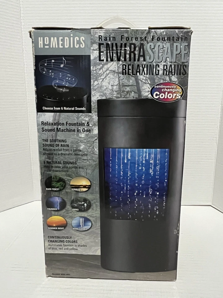 Homedics WRF-REL EnviraScape Rain Forest Fountain Relaxing Rains 2003 NEW IN BOX - Image 3 of 4