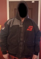 Snap-On Tools 95th Anniversary Hooded Work Jacket Men's 3XL Black Canvas Quilted