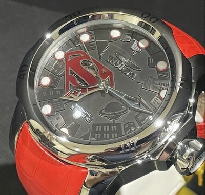 新品未使用　インビクタ INVICTA スーパーマン 33817 Invicta Superman DC Comics RED Leather Band 53.7mm Auto Watch