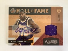 2009-10 Timeless Treasures HOF MAGIC JOHNSON PATCH AUTO 20/25