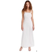 Lioness Vintage Ballerina White Satin Lace Trim Maxi Dress Small