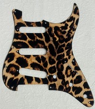 New-For Fender US Stratocaster Start SSS 11 Hole Guitar Pickguard Leopard Stripe