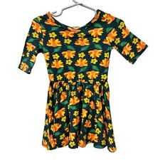 Dot Dot Smile Floral Thanksgiving Turkey Ballet Girls Soft Dress Rare LLR 12/24M