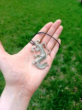 Silver Dragon Necklace Dragon Jewelry Drake Wizard Witch Gifts Wizard / Witch /