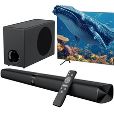 Sound Bar with Subwoofer, 110W Sound Bar for Smart TV, with Deep Bass  Volum...