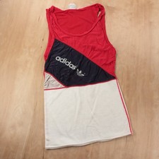 ADIDAS antron track  field running tank top jersey SMALL vtg 70s 80s usa made