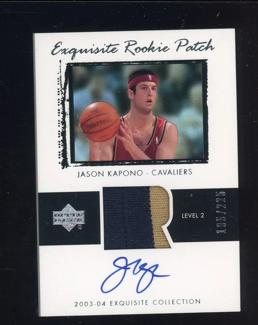 2003-04 UD Exquisite #47 Jason Kapono RPA Rookie RC 2-Color Patch AUTO /225