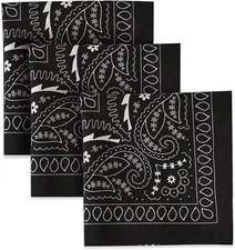 Large Bandana Headband - Handkerchief Bandanas for Men & Women - Paisley Bandana