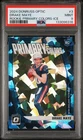 Drake Maye 2024 Donruss Optic #3 Primary Colors Blue Cracked Ice /15 PSA 9