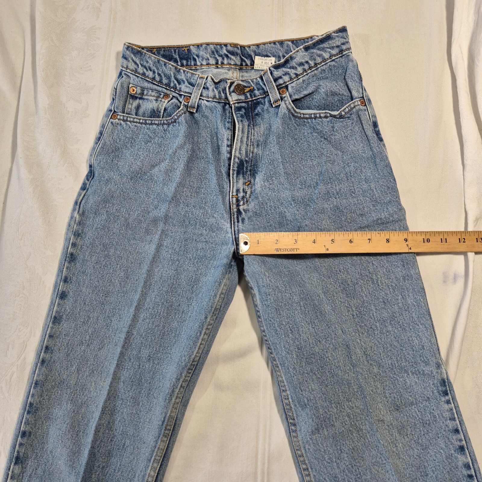 VTG LEVIS 512 JEANS SLIM FIT TAPERED LEG BLUE 28x30 SIZE 8 MADE IN MEXICO thumbnail 4