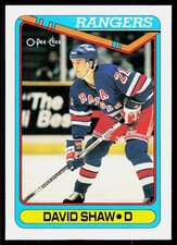 1990-91 O-Pee-Chee David Shaw #403 New York Rangers