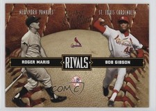 2004 Donruss Leather & Lumber Rivals 389/2499 Bob Gibson Roger Maris HOF 1o4y