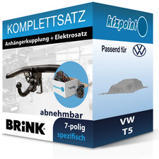Für VW T5 04.2003-09.2009 BRINK Anhängerkupplung abnehmbar + 7polig E-Satz neu