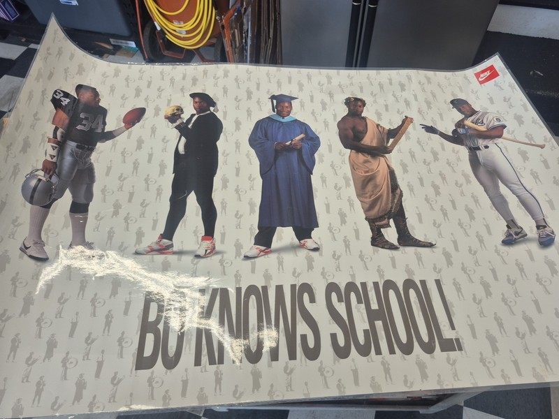 Nike Bo Jackson Poster  "Bo Knows School" Rare 