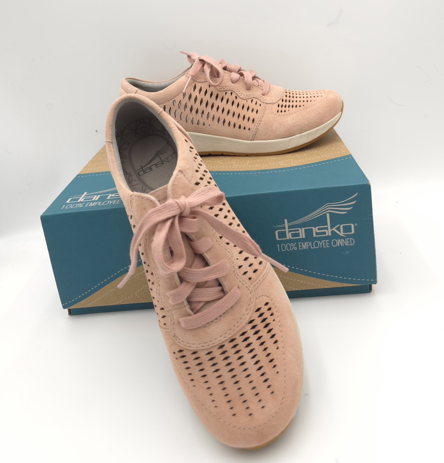 Rose Pink Womens Eu 37 Us 6.5-7 Lace Up Comfort