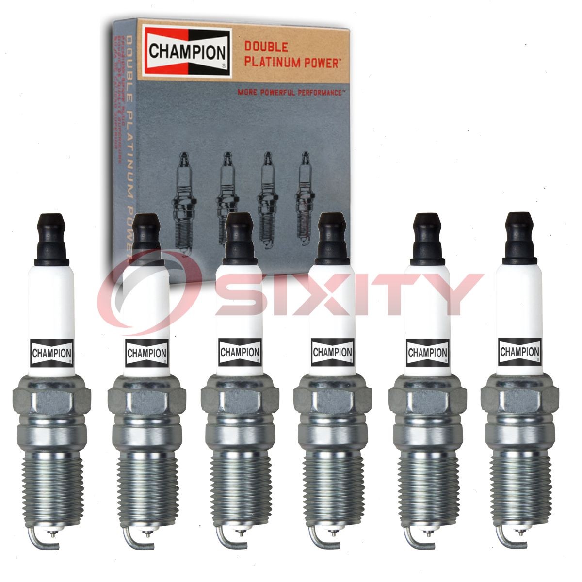 6 pc Champion Double Platinum Spark Plugs for 1996-2014 Chevrolet Express td