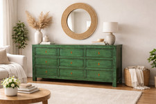 Kommode Apothekerschrank Shabby Chic Grün Schrank orientalisch asiatisch stil