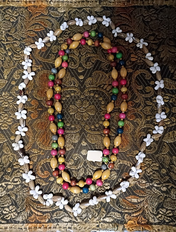 2 Vintage Necklaces one is Shells and one is wood beads NEW