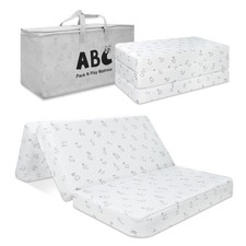 Trifold Pack and Play Mattress 38x26 High Density Foam for Babies Toddlers