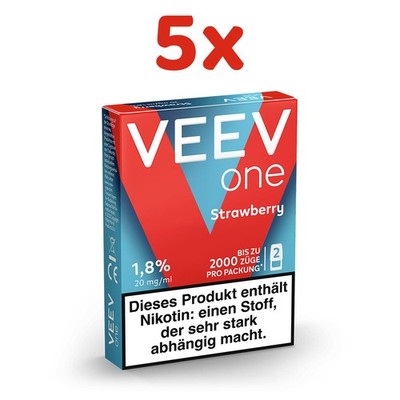 VEEV one Pod STRAWBERRY 20mg/ml Nikotin 5x 2 Pods