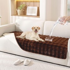 Waterproof Dog Bed Cover Non Slip Couch Covers for Dogs Washable Soft Faux Fur