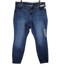 Old Navy Mid Rise Rockstar Skinny Jeans Womens Sz 20 Blue Medium Wash