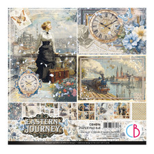 Ciao Bella EASTERN JOURNEY 8x8 Paper Pad 12 Sheets Scrapbook Travel CBH096