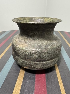 Luristan Bronze Gefäß - 1000-800 v. Chr. - 440g, 11cm Höhe x 11cm Durchmesser