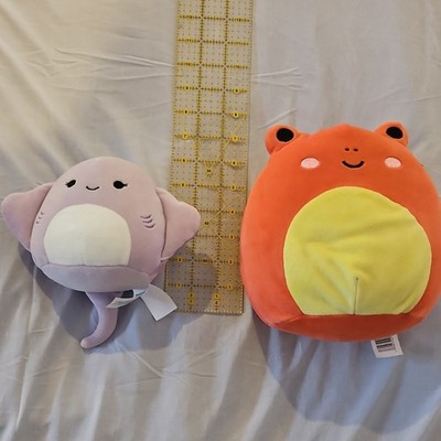 Kellytoy Squishmallows Small Purple Stingray & Orange Ladybug Plush