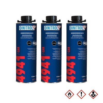 3 x Dinitrol 4941 Unterbodenschutz stark korrosiv 1 Liter