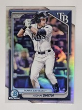 Aidan Smith Chrome Refractor Rookie 2024 Bowman Draft Card #BDC-131 Rays