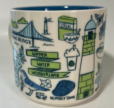 Starbucks Michigan Been There Series Ceramic Coffee Mug, 14 oz