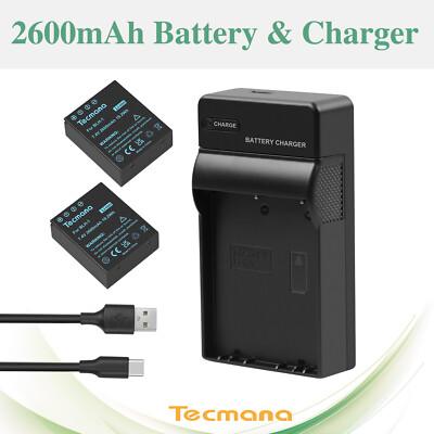2X 2600mAh Akku Für Olympus BLH-1 OM-D E-M1X E-M1 Mark II Mark III + Ladegerät 