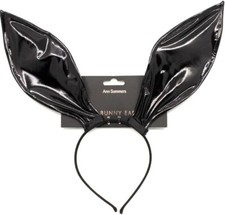 Ann Summers Halloween Vinyl Bunny Ears Headband Black