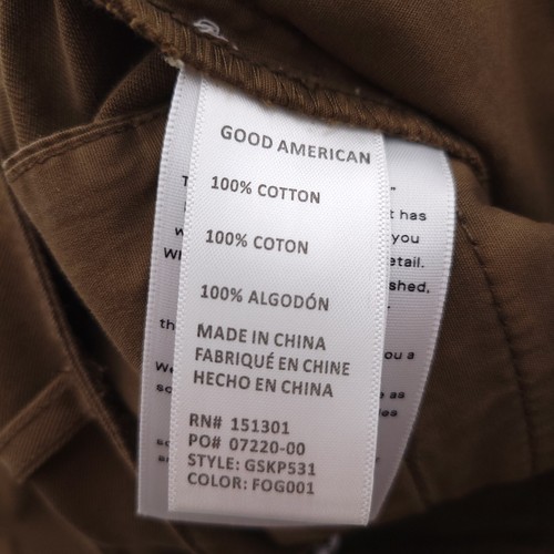 Pantalones de skate Good American marrón liso niebla buenos para mujer talla 00/24 - Imagen 11 de 11