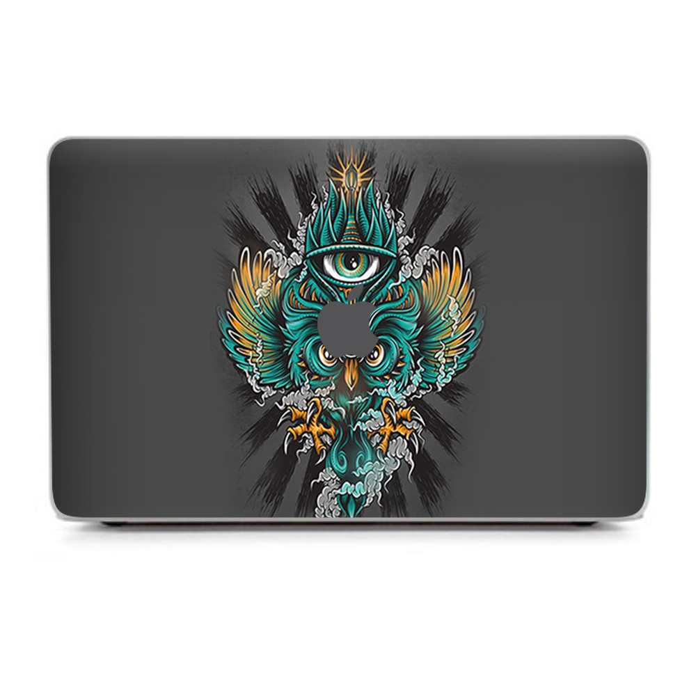 Skin Decal Pour MacBook Pro 13" Retina Touch Bar - Yeux De Chouette Dans Le Noir - Itsaskin