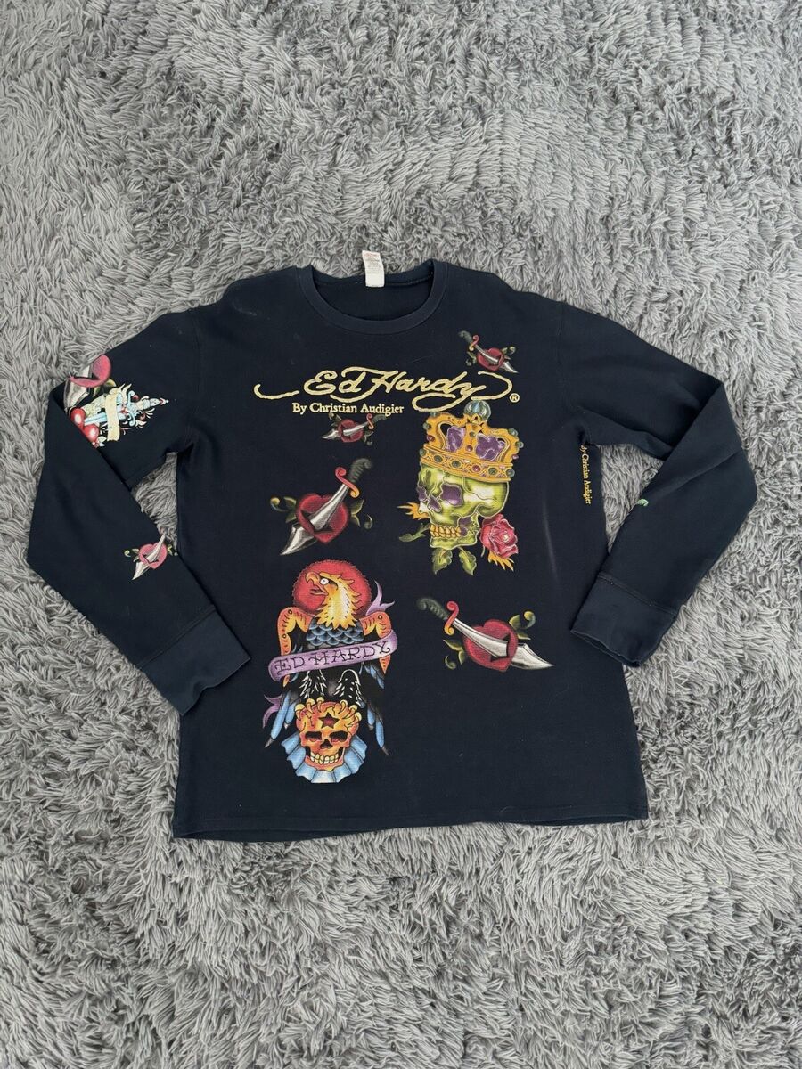 Ed Hardy Y2K Long Sleeve Thermal Shirt Size Xl | eBay Ed Hardy Y2K Long Sleeve Thermal Shirt Size Xl | eBay