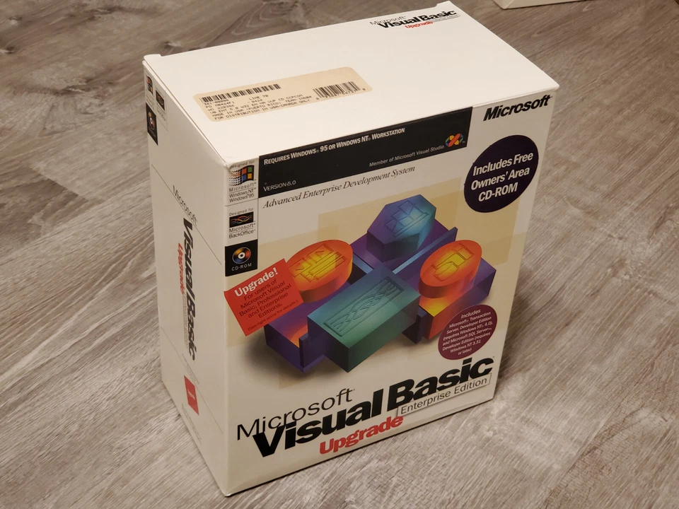 Microsoft Visual Basic Enterprise Edition 5.0 Upgrade Box Set with KEYS - Image 2 of 4