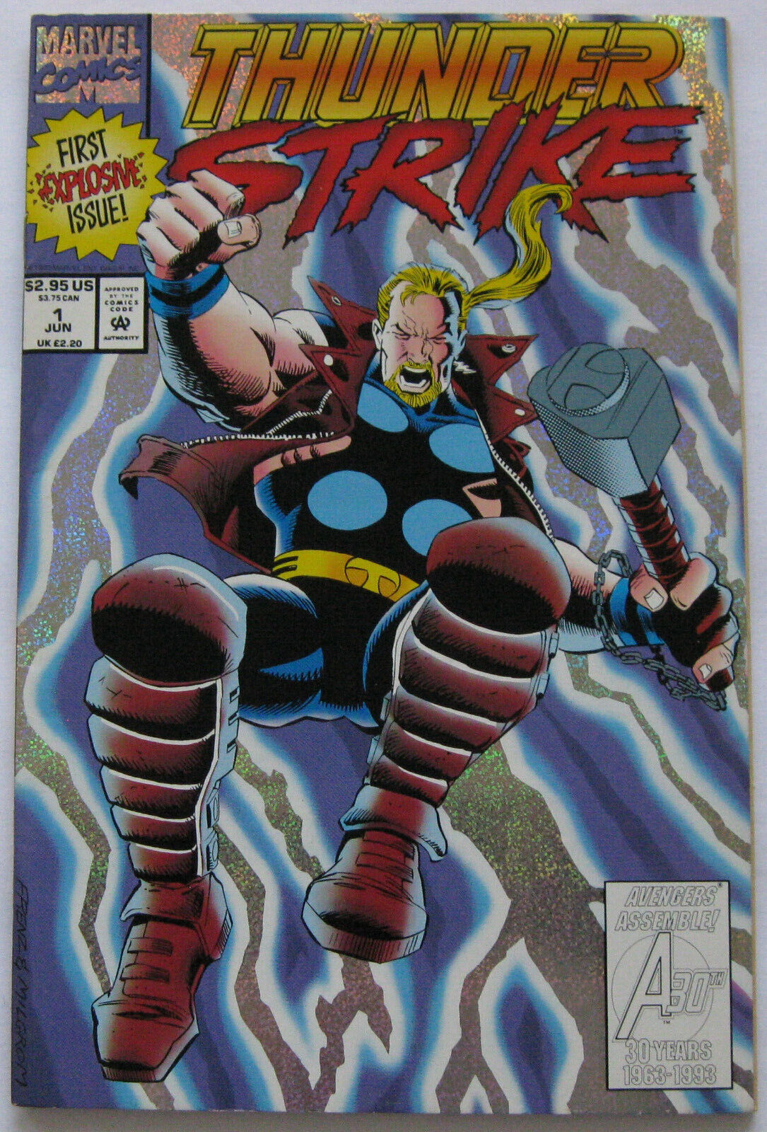 Thunderstrike #1 (Jun 1993, Marvel), VFN-NM condition (9.0), Bloodaxe returns