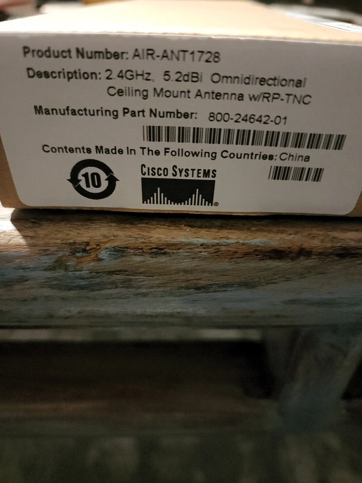 Cisco Aironet AIR-ANT1728 2.4GHz 5.2dBi Omni Ceiling Antenna RP-TNC New  - Image 3 of 3