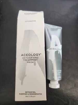 Aceology Detoxifying Treatment Mask Full Size 2.19oz, 65ml  BNIB Sealed ~
