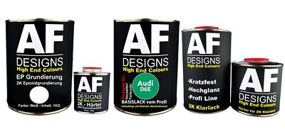 FÜR Audi D6E Salsa Green 3.7L Autolack SET 2K Epoxid Grundierung Klarlack