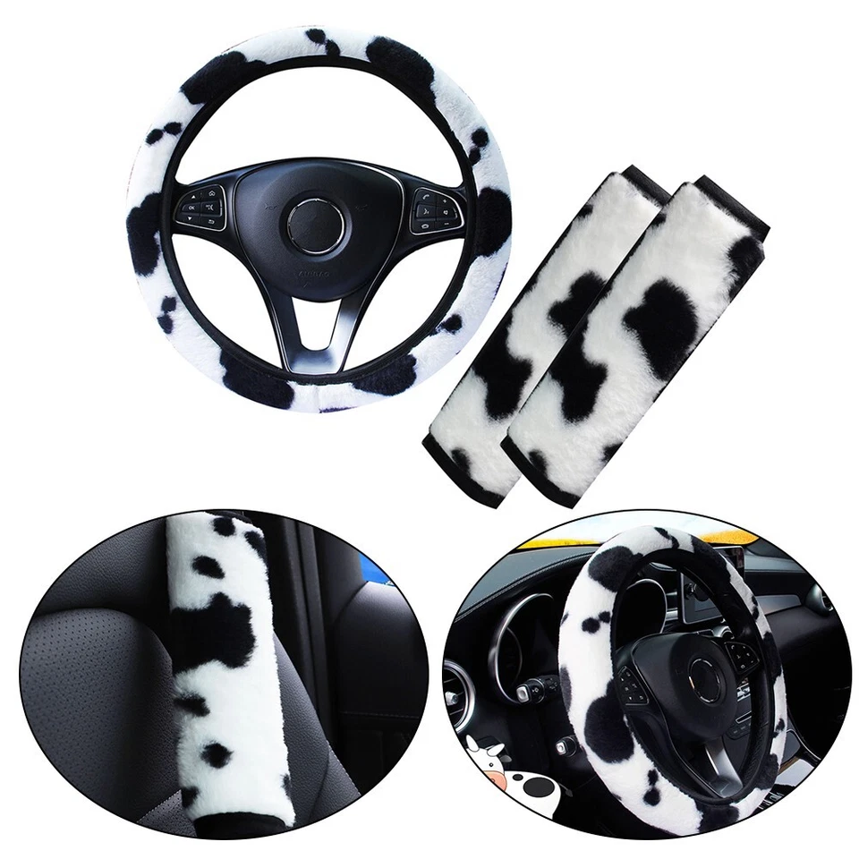 Stylish and Comfortable Car Steering Wheel Cover + Shoulder Pads 3pcs/set - Image 2 of 4