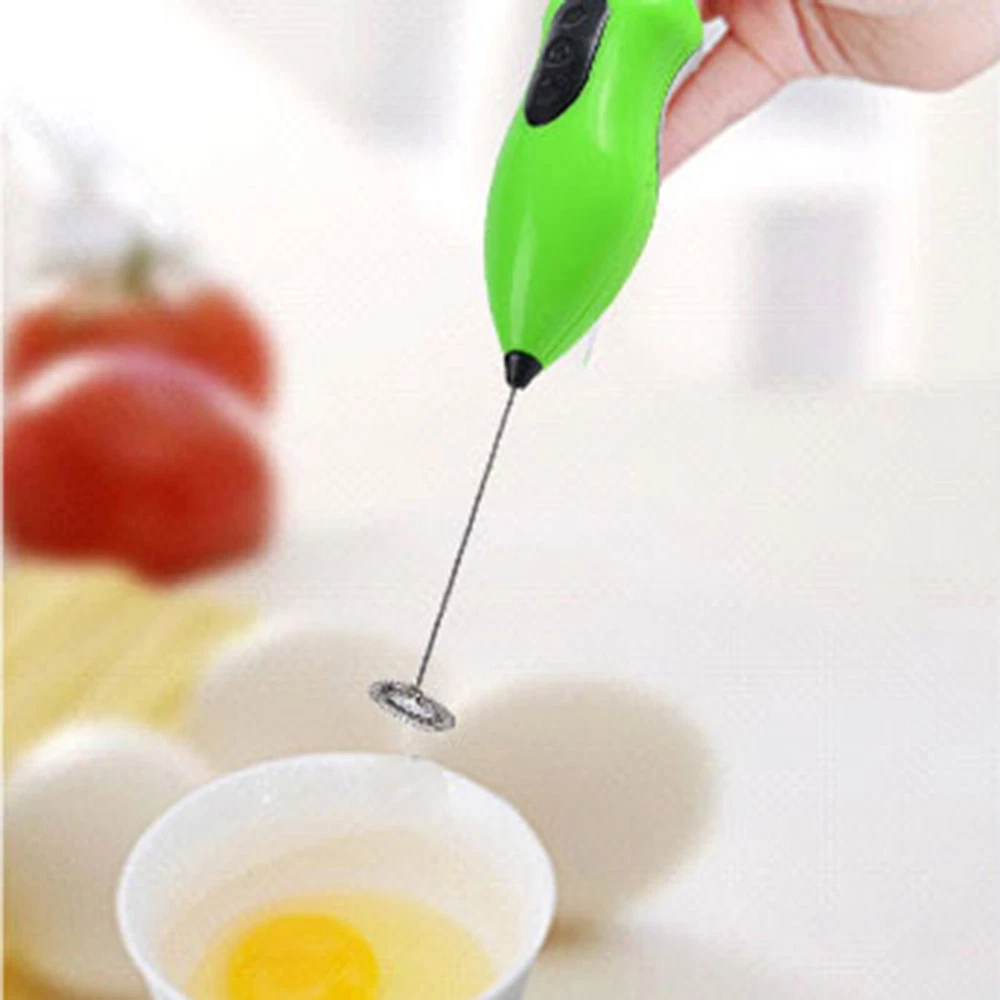 Milk Frother Handheld Electric Coffee Beverage Mixer Stainless Steel Whisk