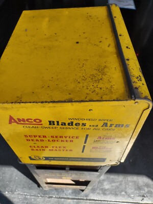 1950s-60s anco windshield wiper service station , gas island