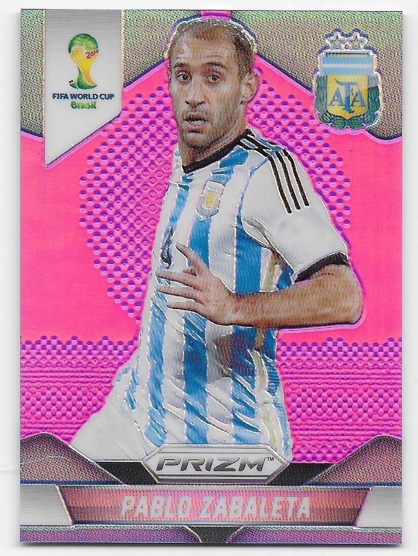 2014 PANINI PRIZM WORLD CUP PRIZMS PURPLE PARALLEL #7 Pablo Zabaleta #4/99
